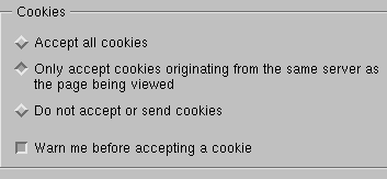 Choosing cookies option graphic